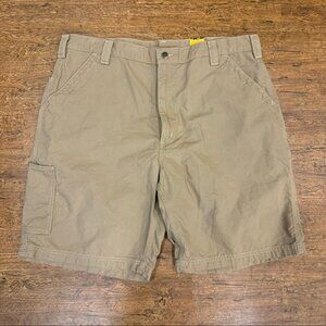 Carhartt Beige Loose Fit Canvas Utility Casual‎ Work Short BS0147-M Men's 42x10